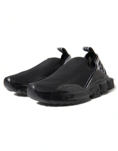 Dolce &amp; Gabbana Zwarte Sorrento Slip On Lage Sneakers Schoenen