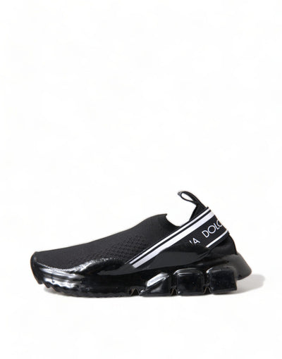 Dolce &amp; Gabbana Zwarte Sorrento Slip On Lage Sneakers Schoenen
