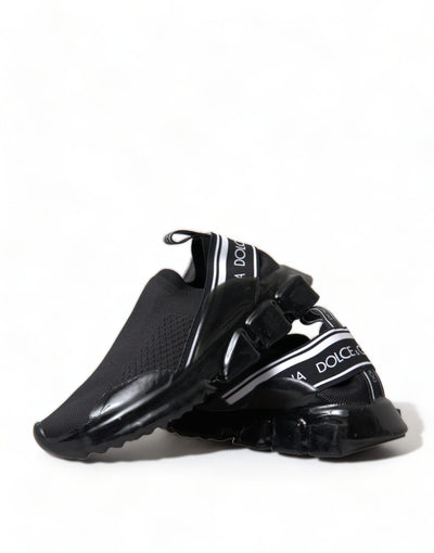 Dolce &amp; Gabbana Zwarte Sorrento Slip On Lage Sneakers Schoenen