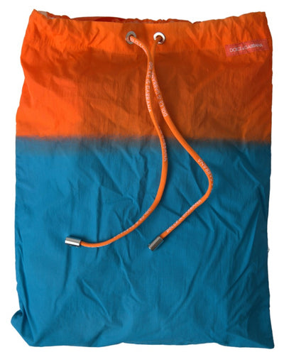 Dolce &amp; Gabbana Oranje Blauw Gradiënt Strandkleding Badmode Shorts