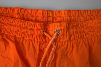 Dolce &amp; Gabbana Oranje Blauw Gradiënt Strandkleding Badmode Shorts