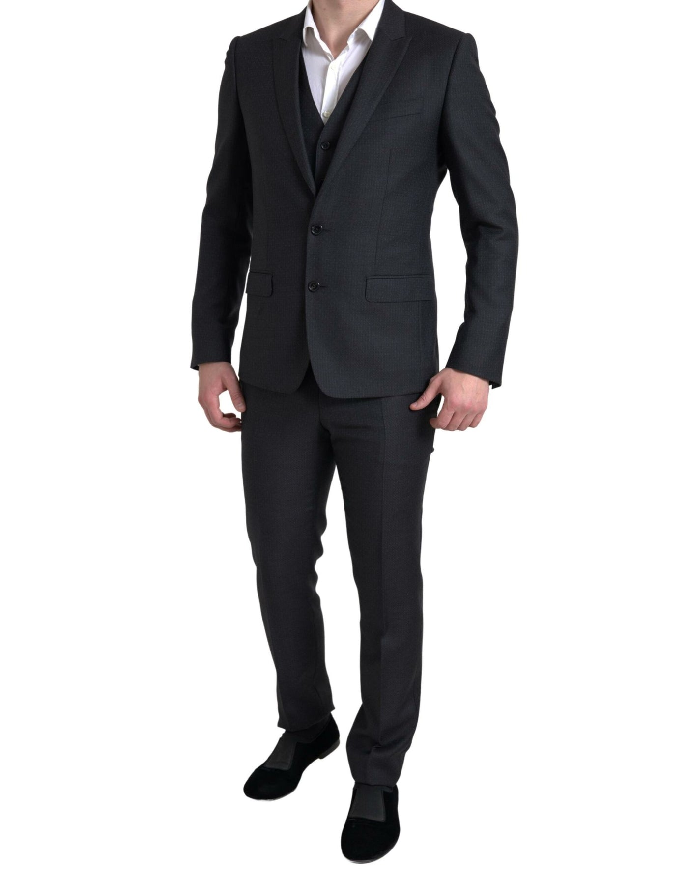 Costume 3 pièces noir à simple boutonnage MARTINI Dolce &amp; Gabbana