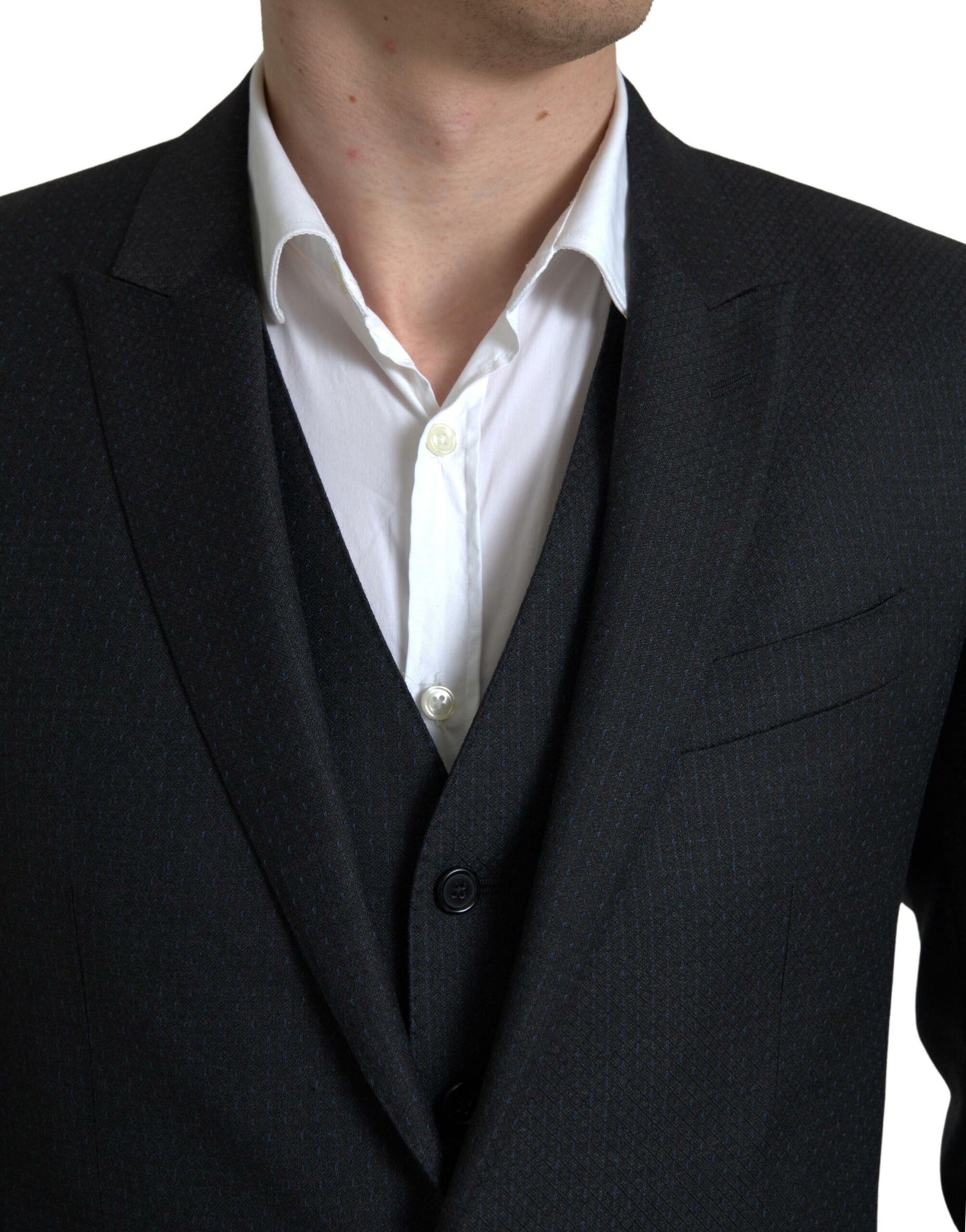 Costume 3 pièces noir à simple boutonnage MARTINI Dolce &amp; Gabbana