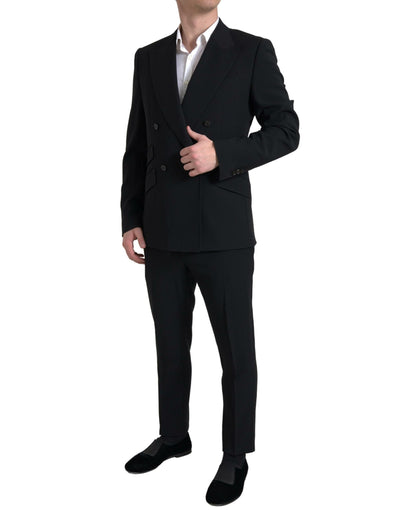 Costume croisé 2 pièces noir Dolce &amp; Gabbana SICILIA