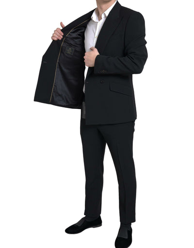 Costume croisé 2 pièces noir Dolce &amp; Gabbana SICILIA