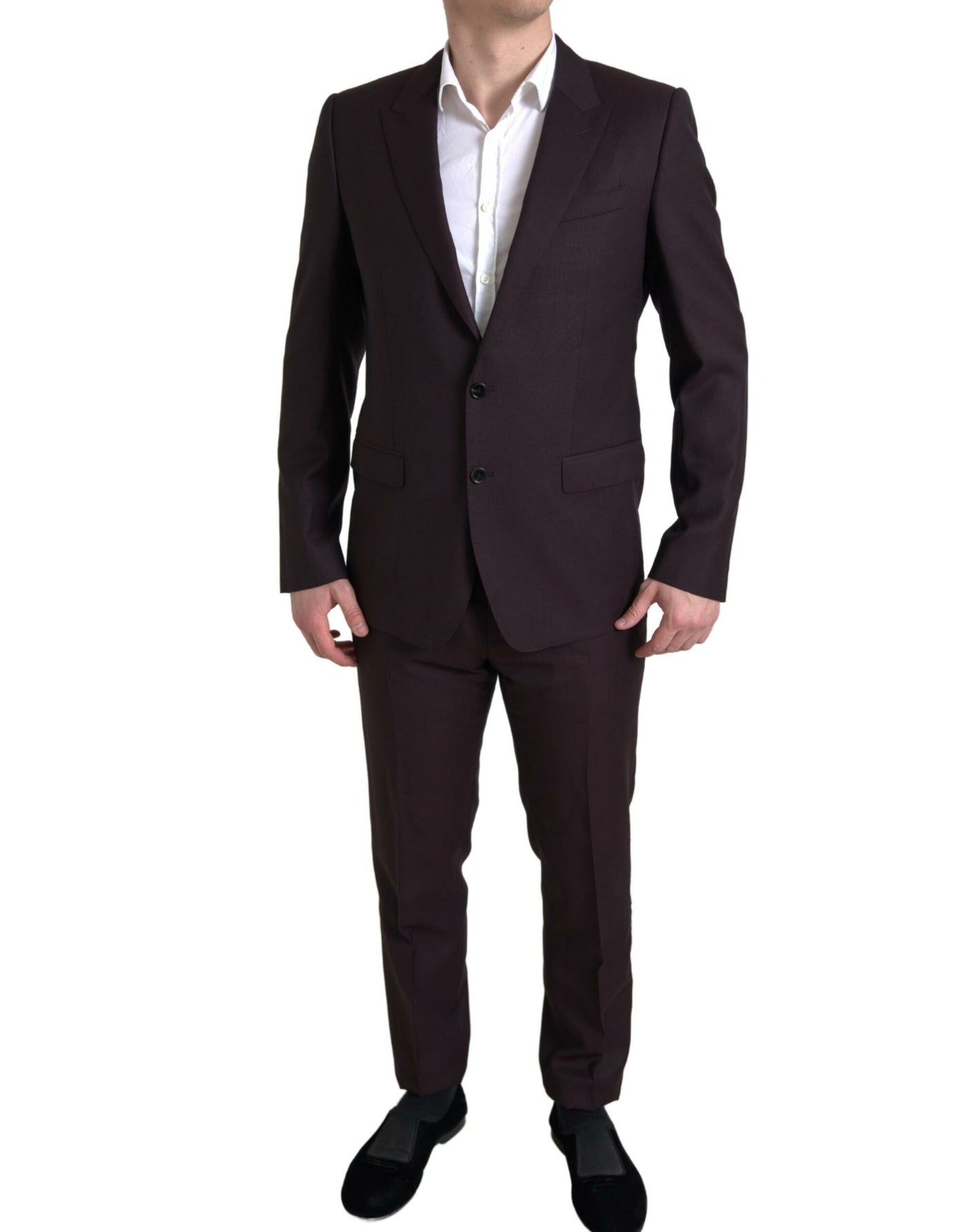 Costume 2 pièces marron à simple boutonnage MARTINI Dolce &amp; Gabbana