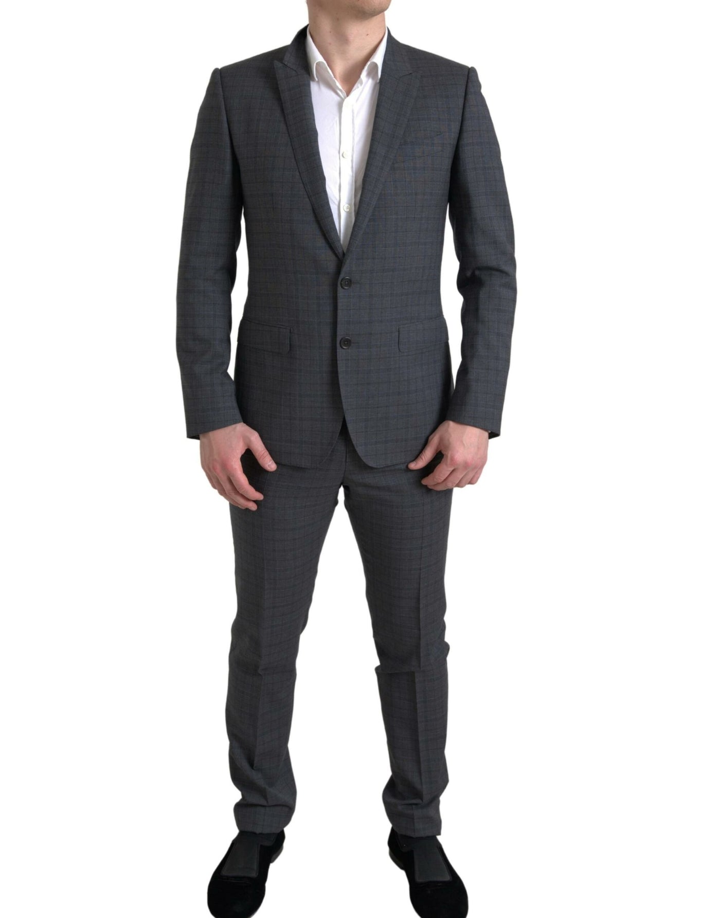 Costume 2 pièces gris Dolce &amp; Gabbana à simple boutonnage MARTINI