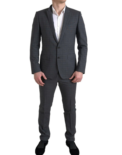 Costume 2 pièces gris Dolce &amp; Gabbana à simple boutonnage MARTINI