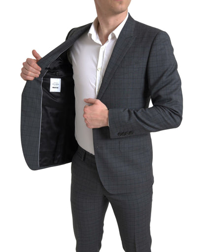 Costume 2 pièces gris Dolce &amp; Gabbana à simple boutonnage MARTINI