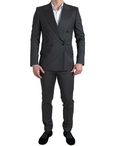 Costume croisé gris 2 pièces Dolce &amp; Gabbana SICILIA