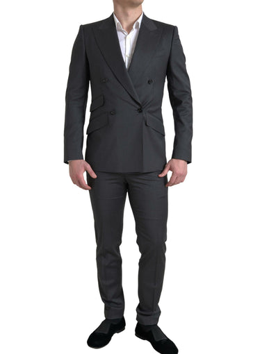 Costume croisé gris 2 pièces Dolce &amp; Gabbana SICILIA