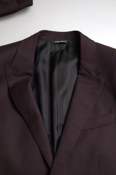 Costume 2 pièces marron à simple boutonnage MARTINI Dolce &amp; Gabbana