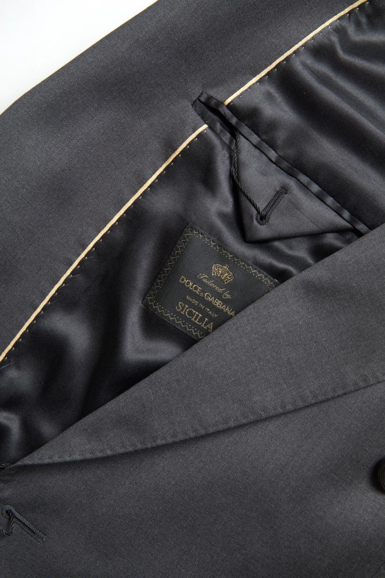 Costume croisé gris 2 pièces Dolce &amp; Gabbana SICILIA