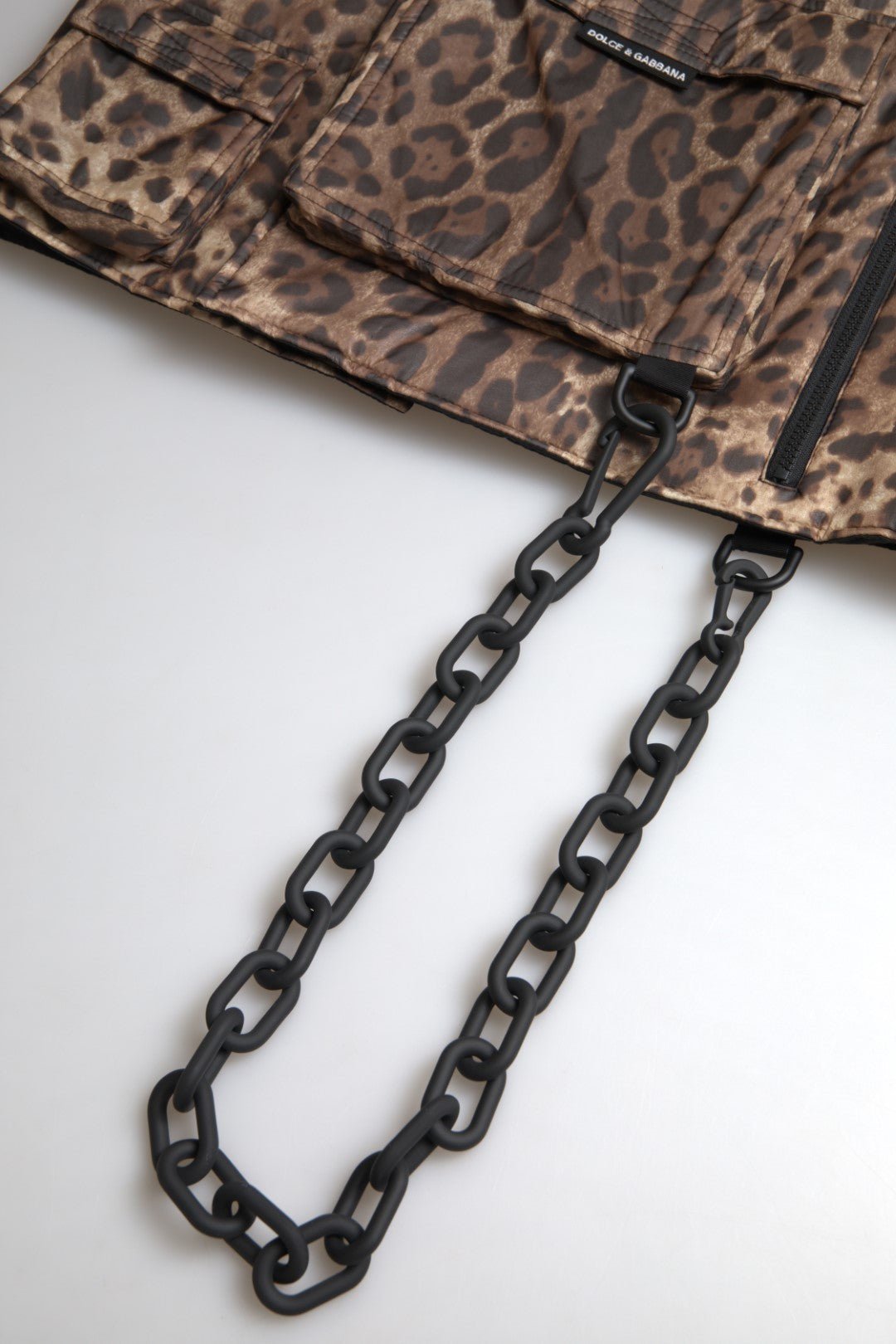 Dolce &amp; Gabbana Bruine Luipaard Zijden Mouwloze Sportkleding