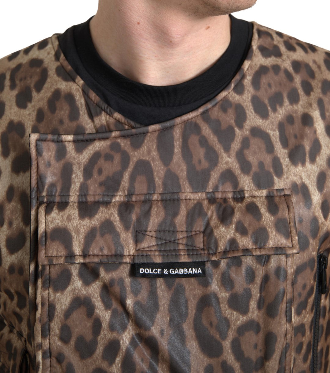 Dolce &amp; Gabbana Bruine Luipaard Zijden Mouwloze Sportkleding