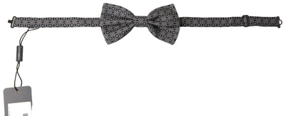 Dolce &amp; Gabbana zwart-wit patroon verstelbare hals Papillon strik