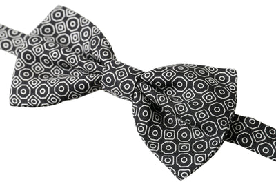 Dolce &amp; Gabbana zwart-wit patroon verstelbare hals Papillon strik