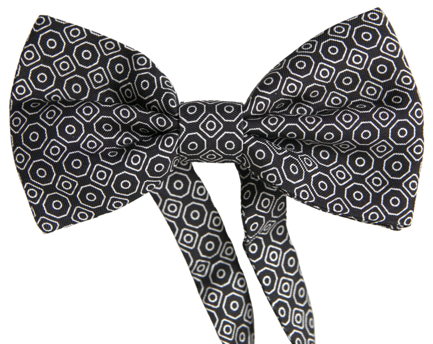Dolce &amp; Gabbana zwart-wit patroon verstelbare hals Papillon strik