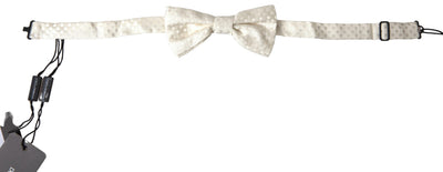 Dolce &amp; Gabbana Ivory Fantasy Pattern Verstelbare Hals Papillon Strik