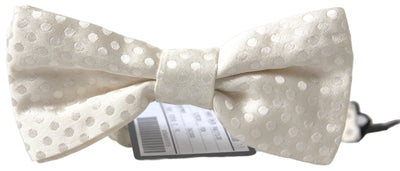 Dolce &amp; Gabbana Ivory Fantasy Pattern Verstelbare Hals Papillon Strik
