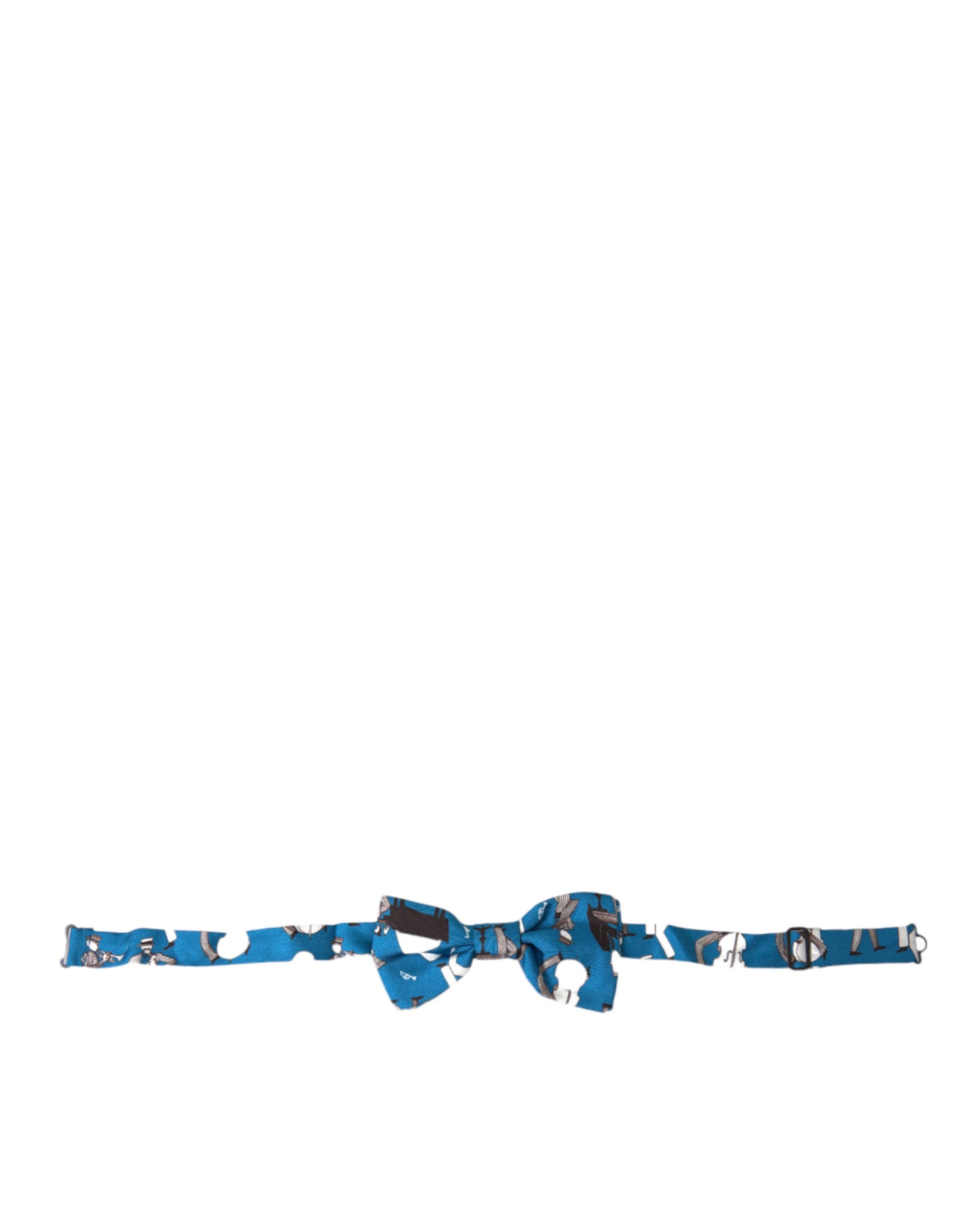 Dolce &amp; Gabbana Blue Jazz Club Zijden Verstelbare Hals Papillon Strik