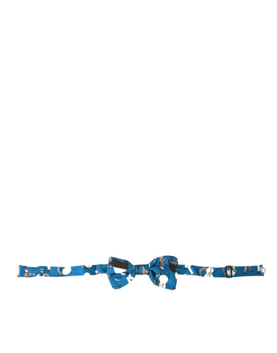 Dolce &amp; Gabbana Blue Jazz Club Zijden Verstelbare Hals Papillon Strik