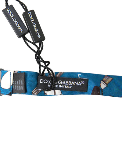 Dolce &amp; Gabbana Blue Jazz Club Zijden Verstelbare Hals Papillon Strik