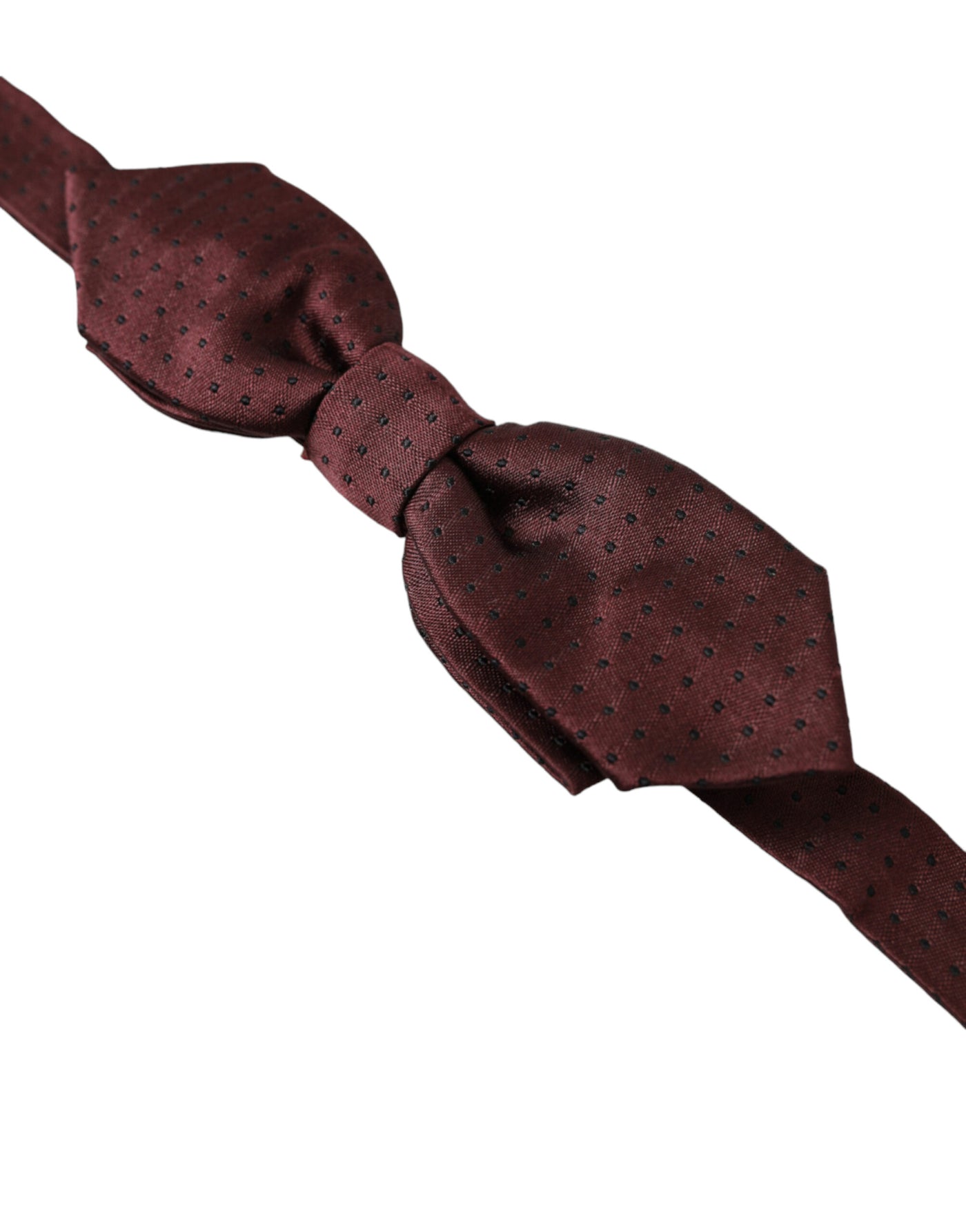 Dolce &amp; Gabbana Rode Bordeaux Zijden Slanke Verstelbare Hals Papillon Strik