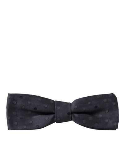 Dolce &amp; Gabbana Blauwe Zijden Vlinderdas met Verstelbare Hals en Polka Dot voor Heren