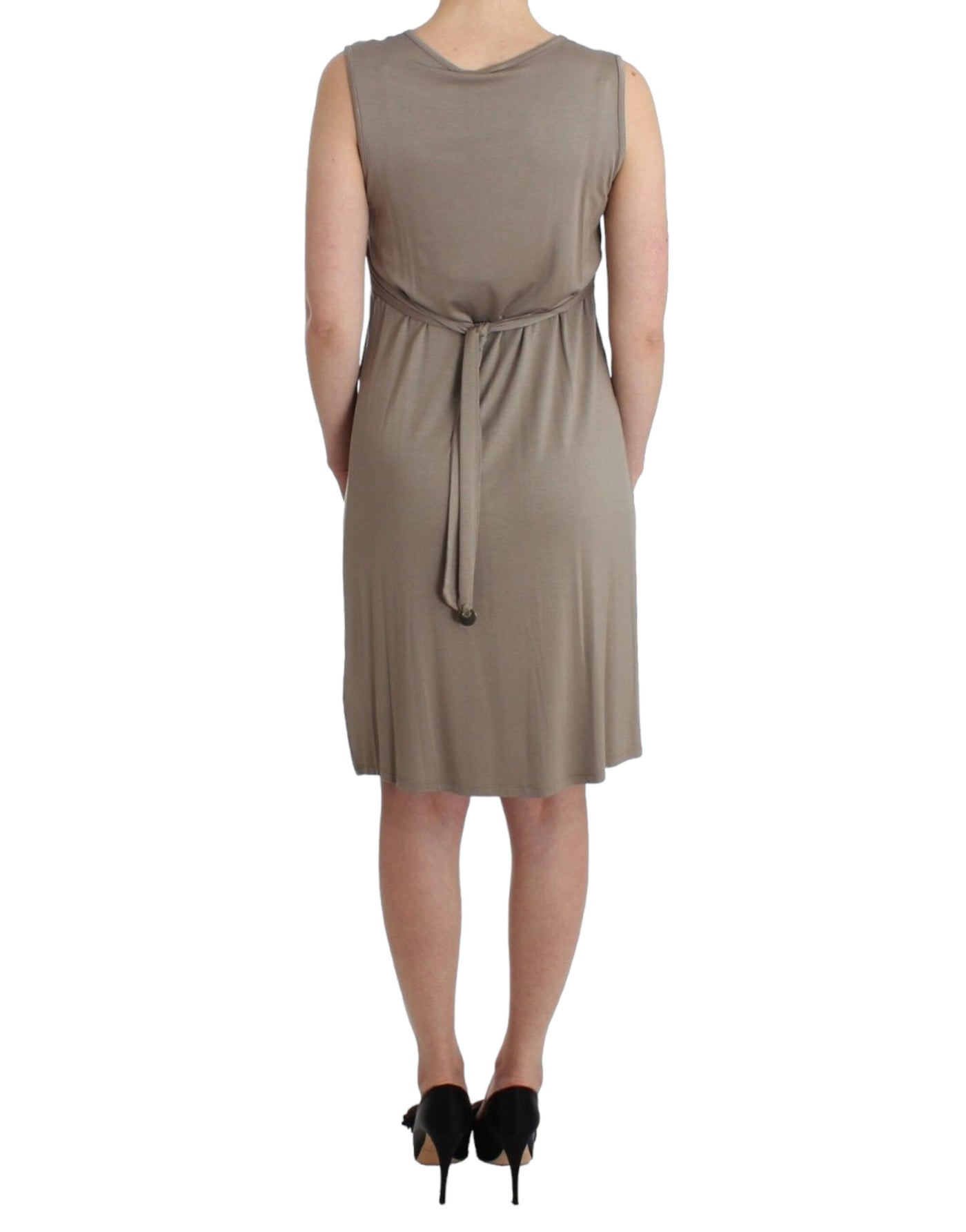 Robe fourreau cloutée kaki Roccobarocco