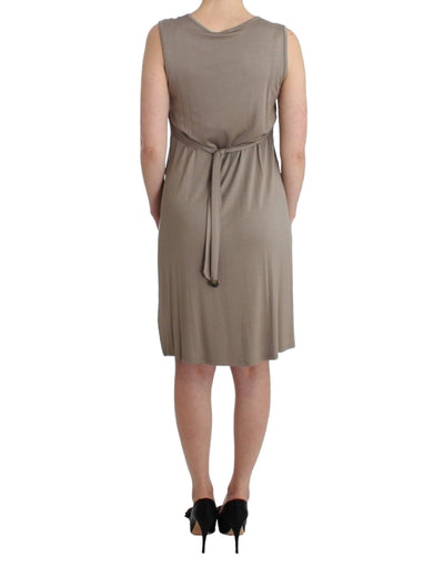Robe fourreau cloutée kaki Roccobarocco