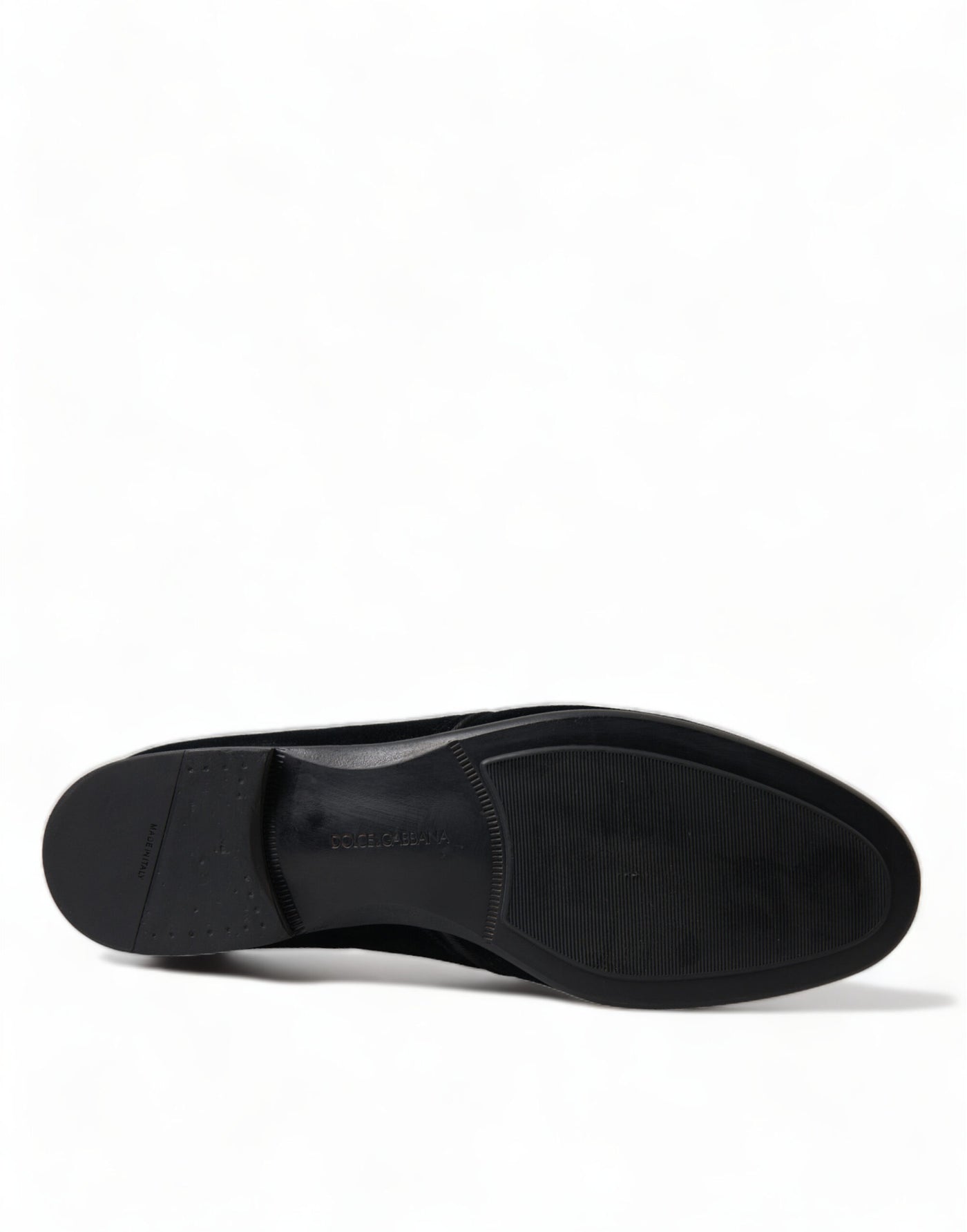 Dolce &amp; Gabbana Zwarte Fluwelen Veterschoenen Formele Derby-schoenen