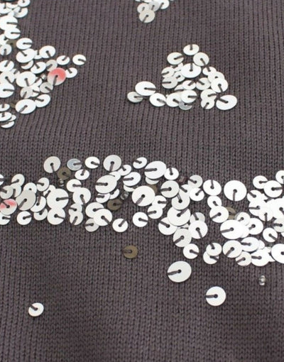Pull col roulé en coton marron John Galliano