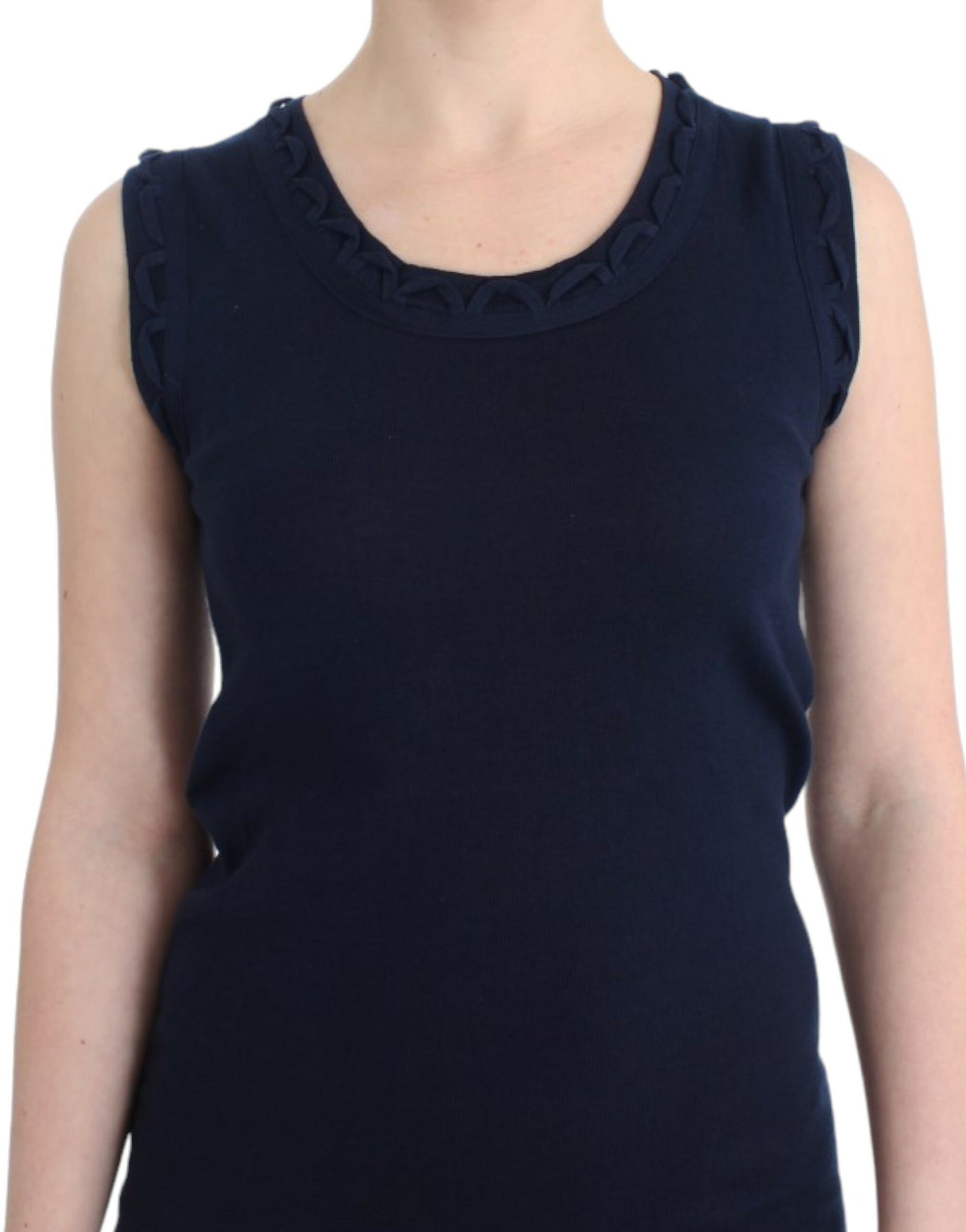 Robe en jersey de coton bleu John Galliano