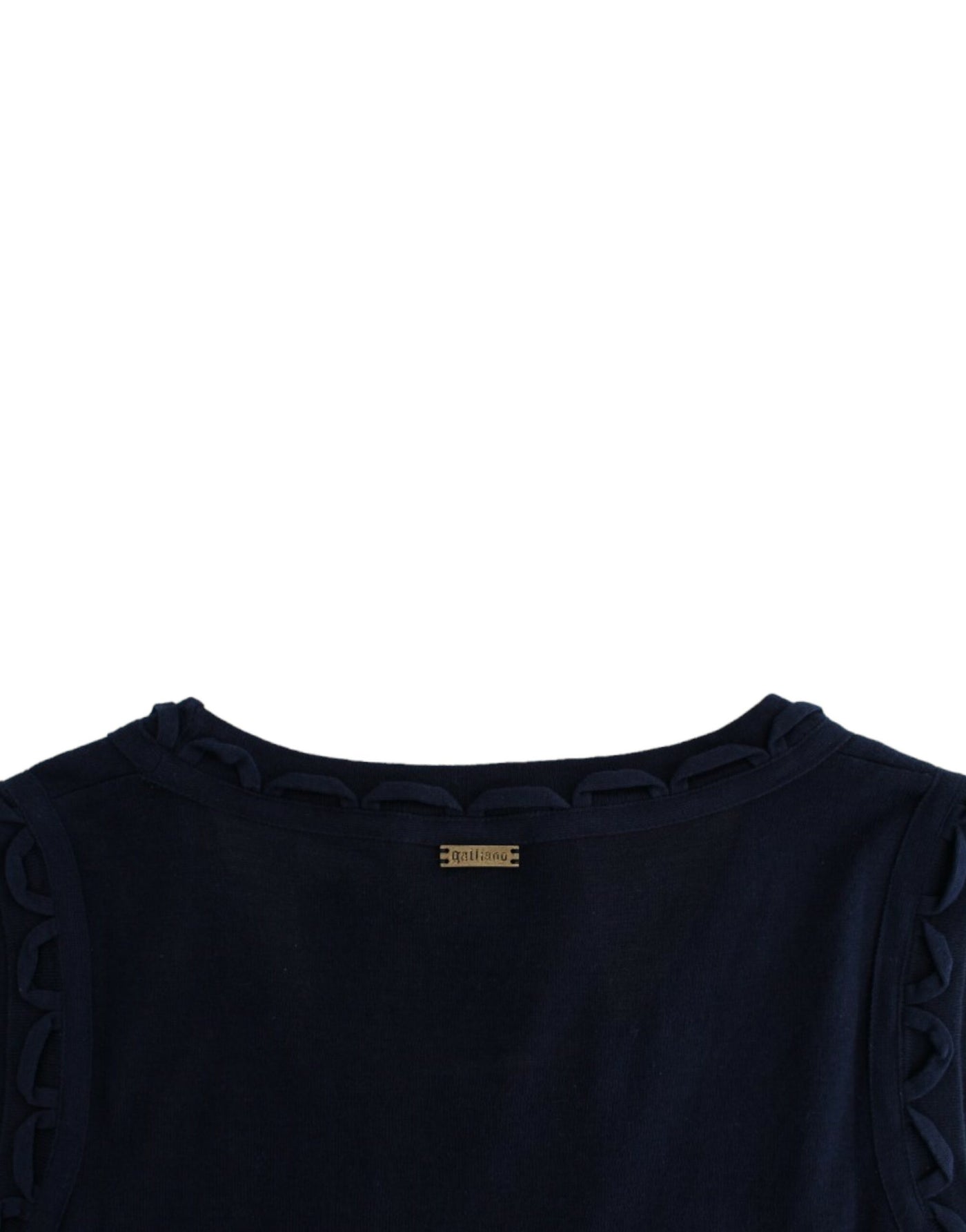 Robe en jersey de coton bleu John Galliano