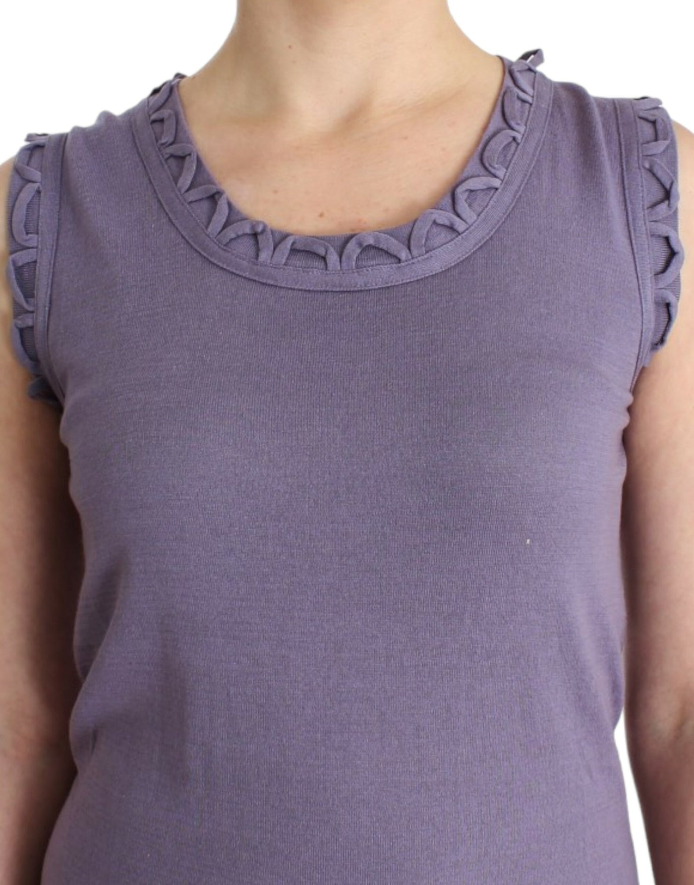 Robe en jersey de coton violet John Galliano