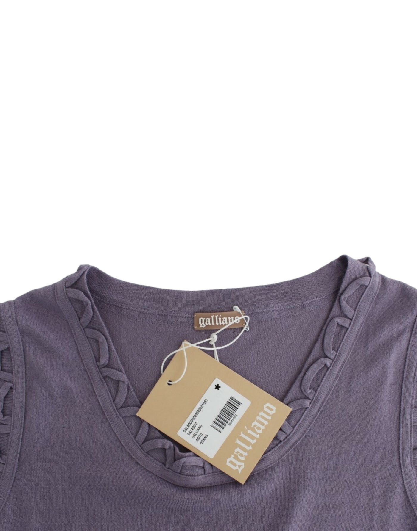 Robe en jersey de coton violet John Galliano