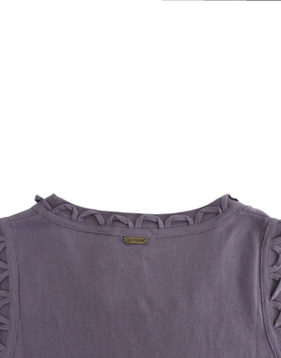 Robe en jersey de coton violet John Galliano