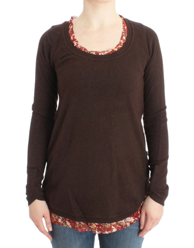 Pull ras du cou marron Cavalli