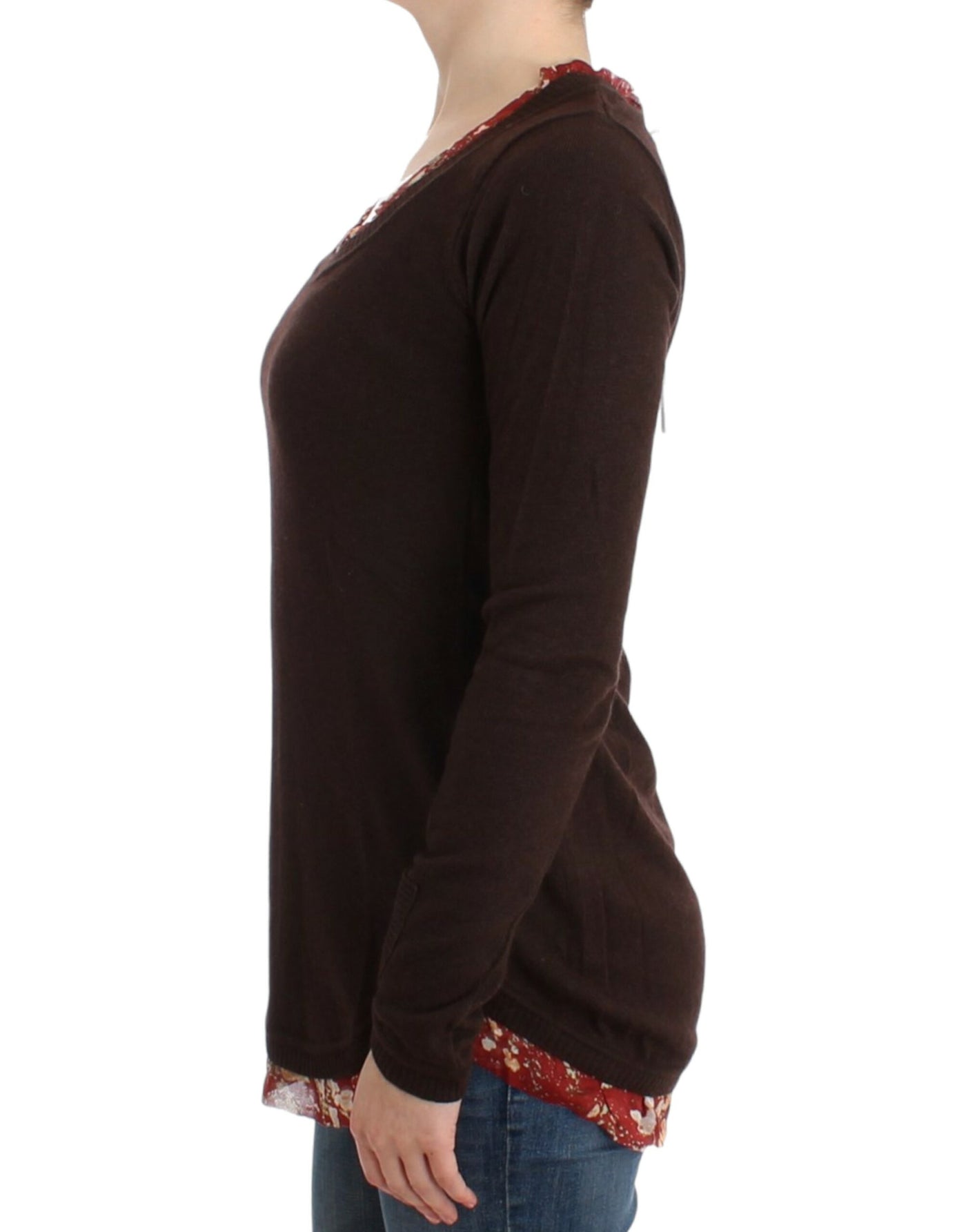 Pull ras du cou marron Cavalli