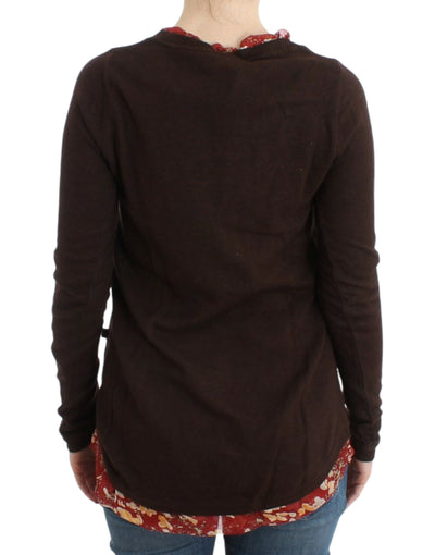 Pull ras du cou marron Cavalli