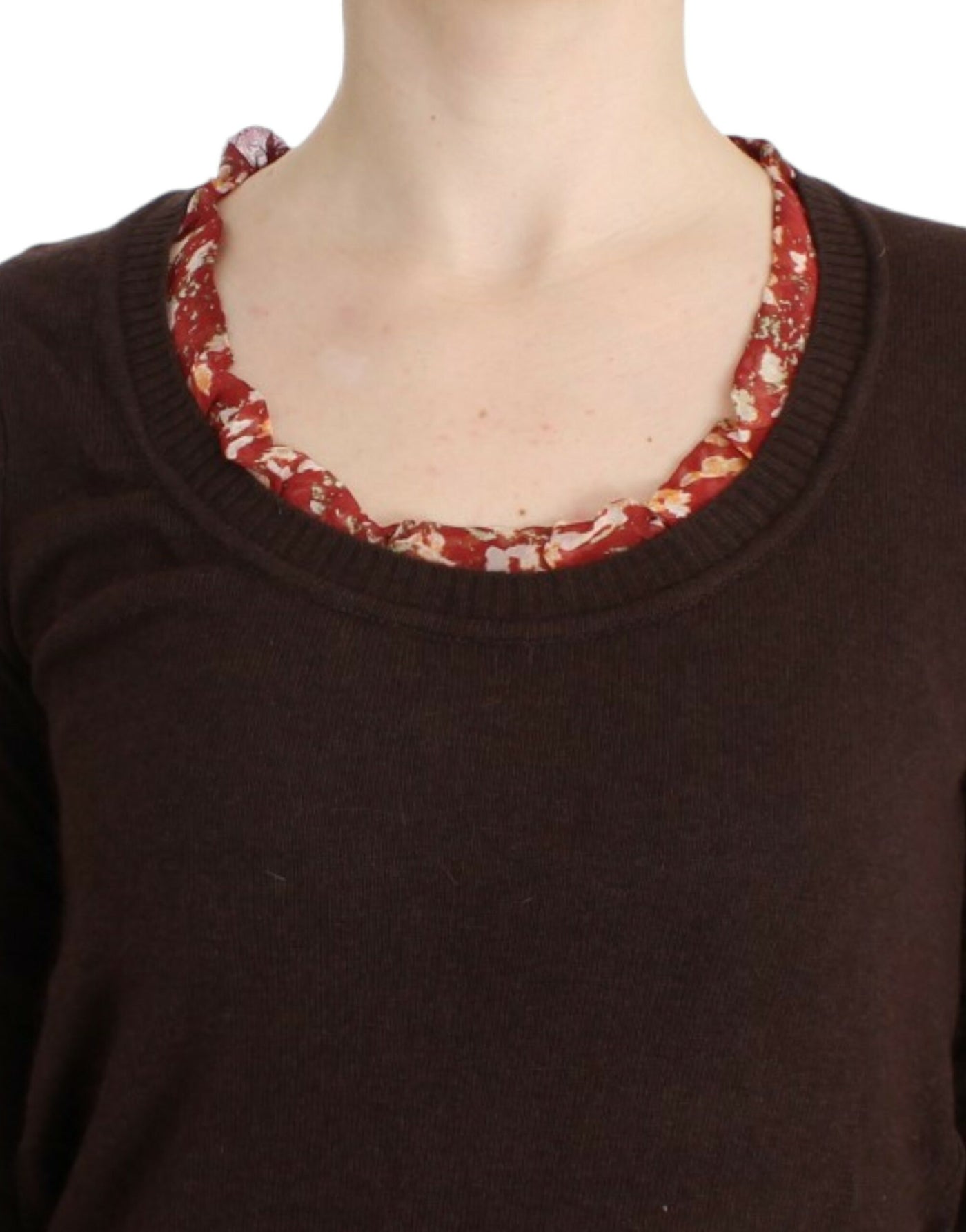 Pull ras du cou marron Cavalli