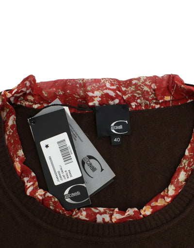 Pull ras du cou marron Cavalli
