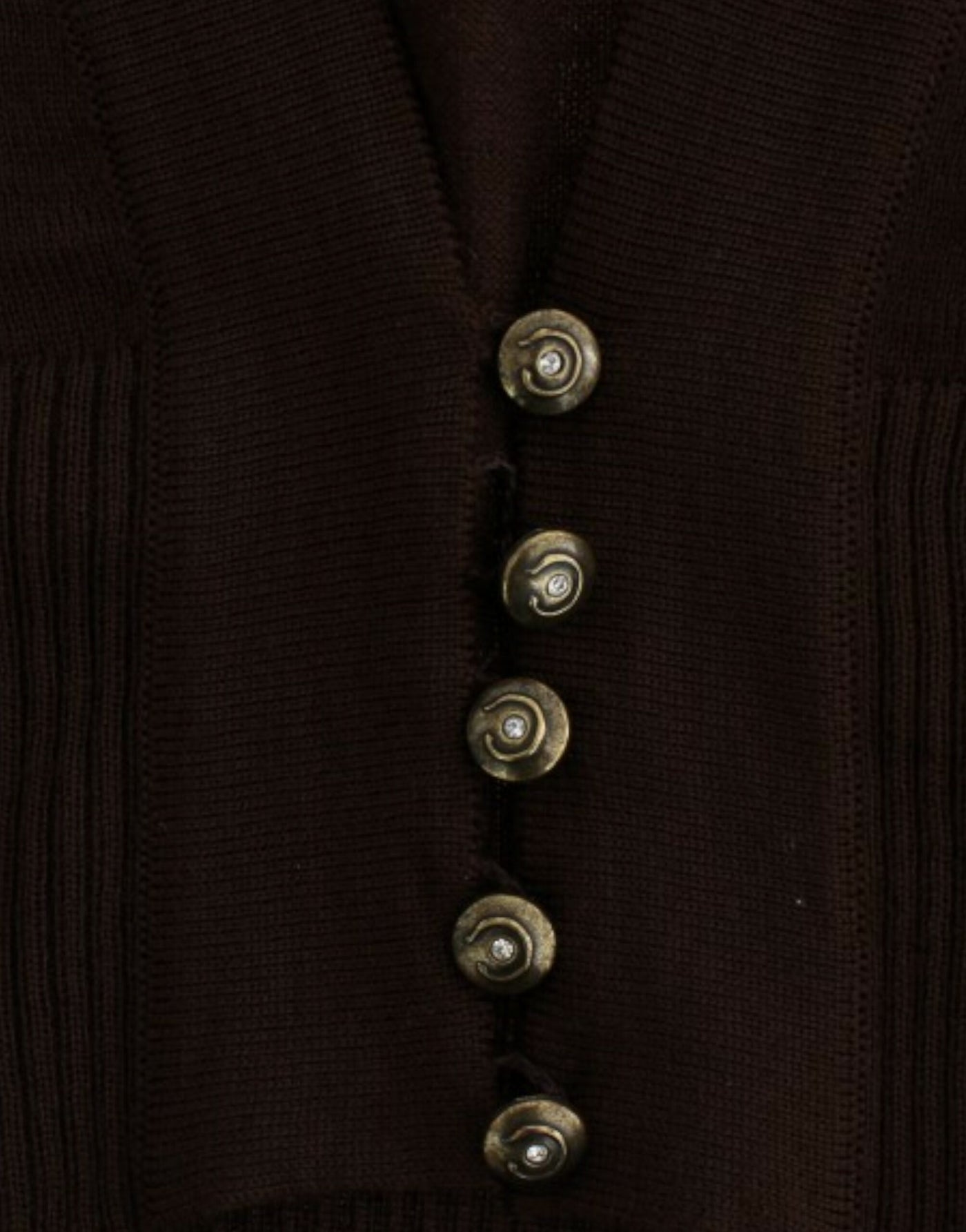 Cardigan court en laine marron Cavalli