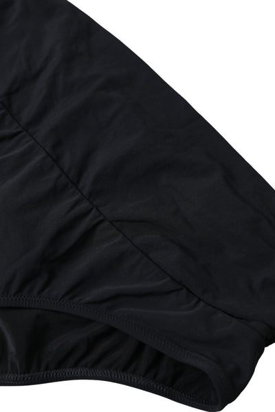 Maillot de bain Dolce &amp; Gabbana en nylon extensible noir avec bas de bikini