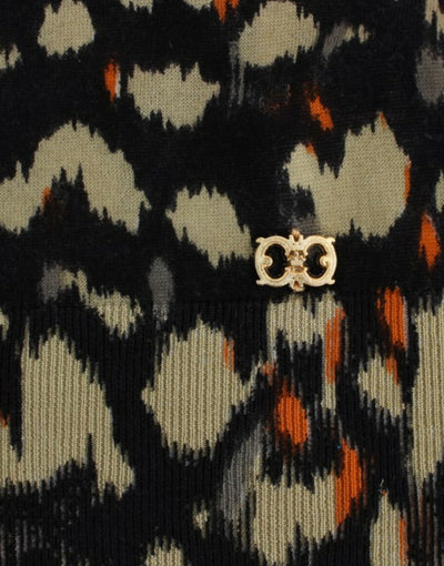 Pull en laine multicolore à col en V Cavalli