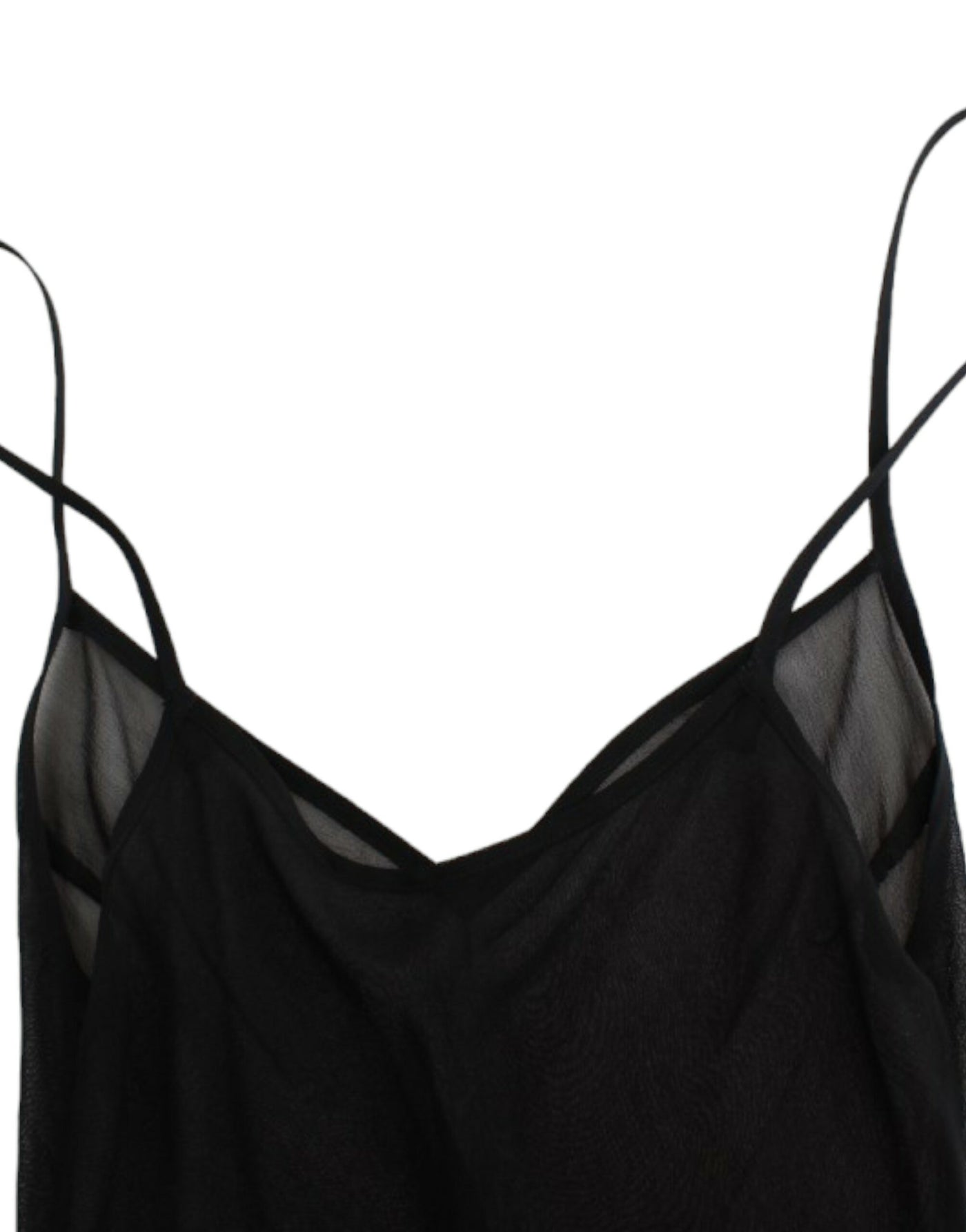 Robe en soie noire à manches longues Cavalli