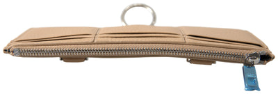 Dolce &amp; Gabbana Beige leren schouderkaarthouder schouderriem portemonnee