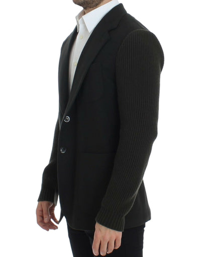 Blazer deux boutons en cachemire vert Dolce &amp; Gabbana