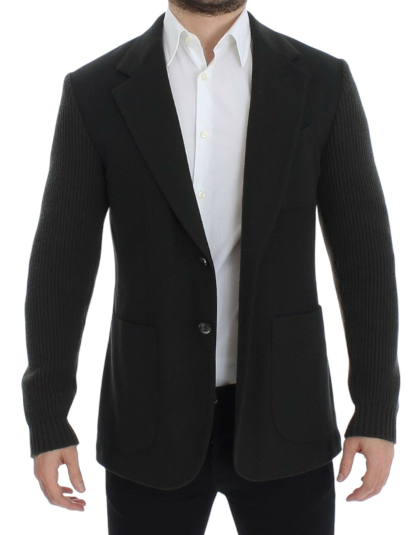 Blazer deux boutons en cachemire vert Dolce &amp; Gabbana
